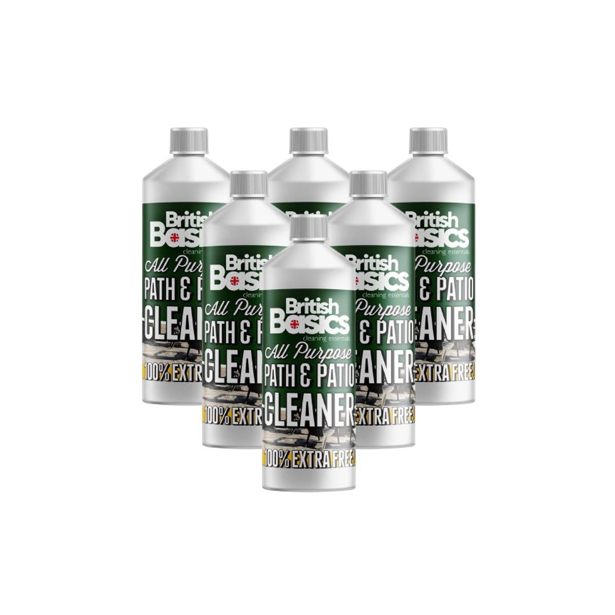 Case of 6 x British Basics All Purpose Path and Patio Cleaner 500ml 100% Extra FREE