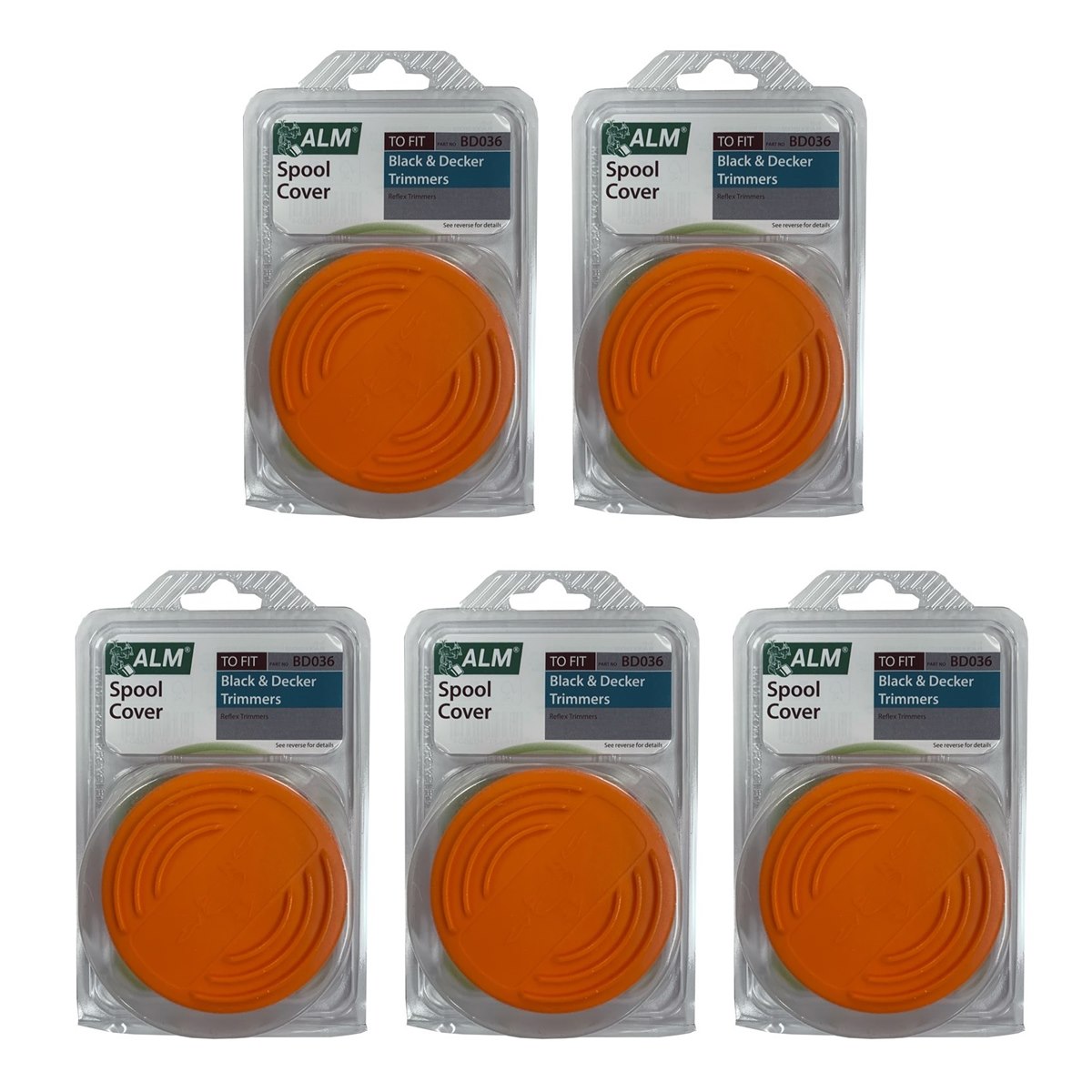 Case of 5 x ALM BD036 Spool Cover to Fit Black and Decker Reflex and Grass Hog Strimmers