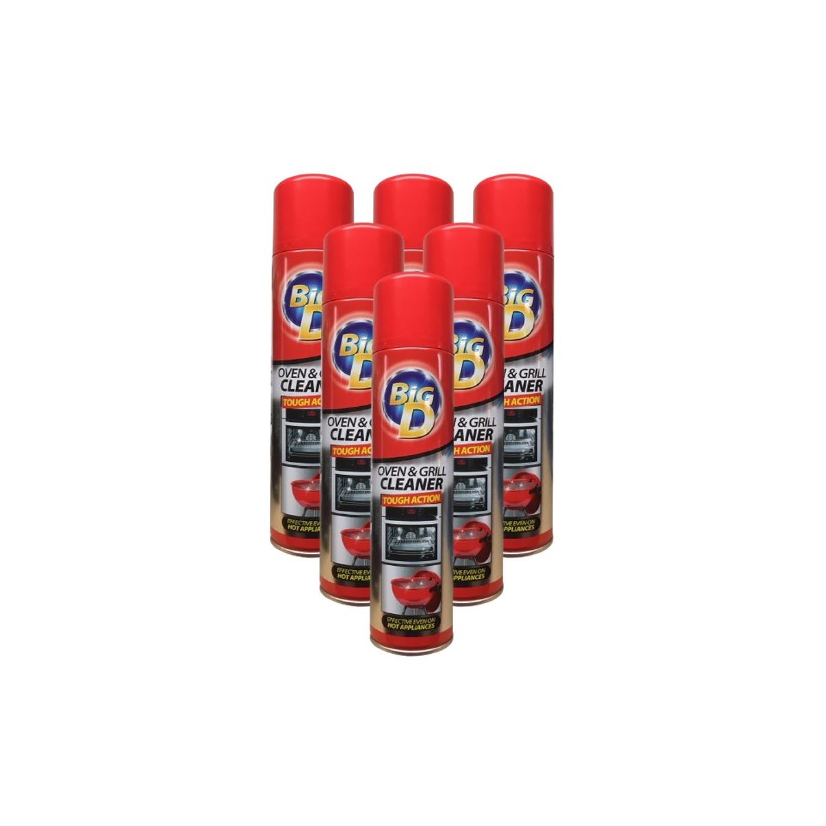 Case of 6 x Big D Oven and Grill Cleaner Spray 300ml