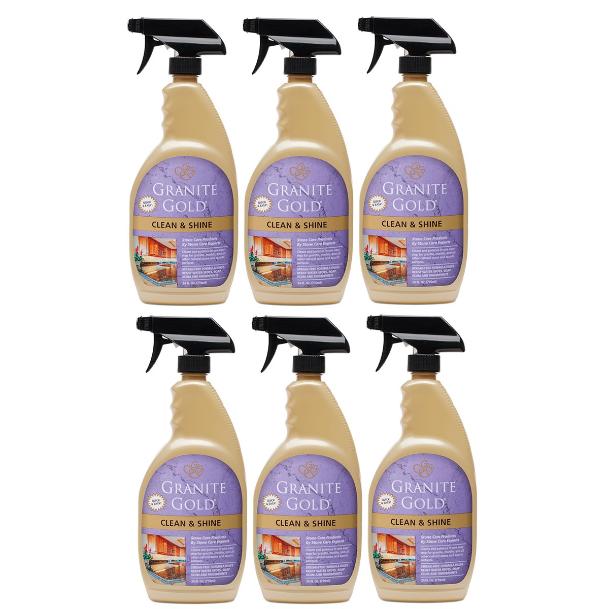 Case of 6 x Granite Gold Clean and Shine Spray 710ml
