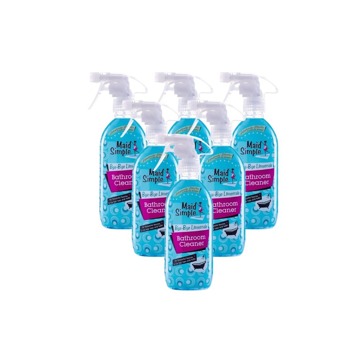 Case of 6 x Maid Simple Bathroom Cleaner Spray Sherbet Fizz Fragrance 500ml