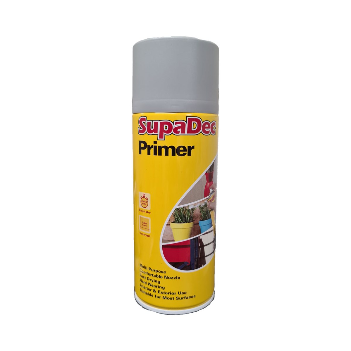 SupaDec Spray Paint 400ml Grey Primer