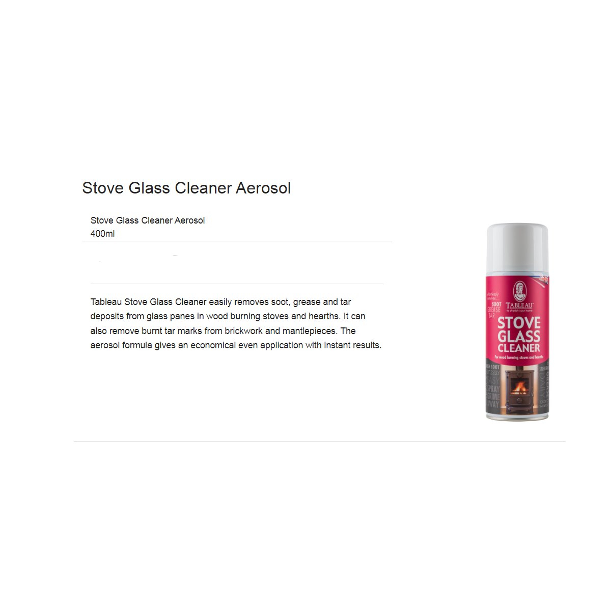Stove Glass Cleaner for Wood Burning Stoves