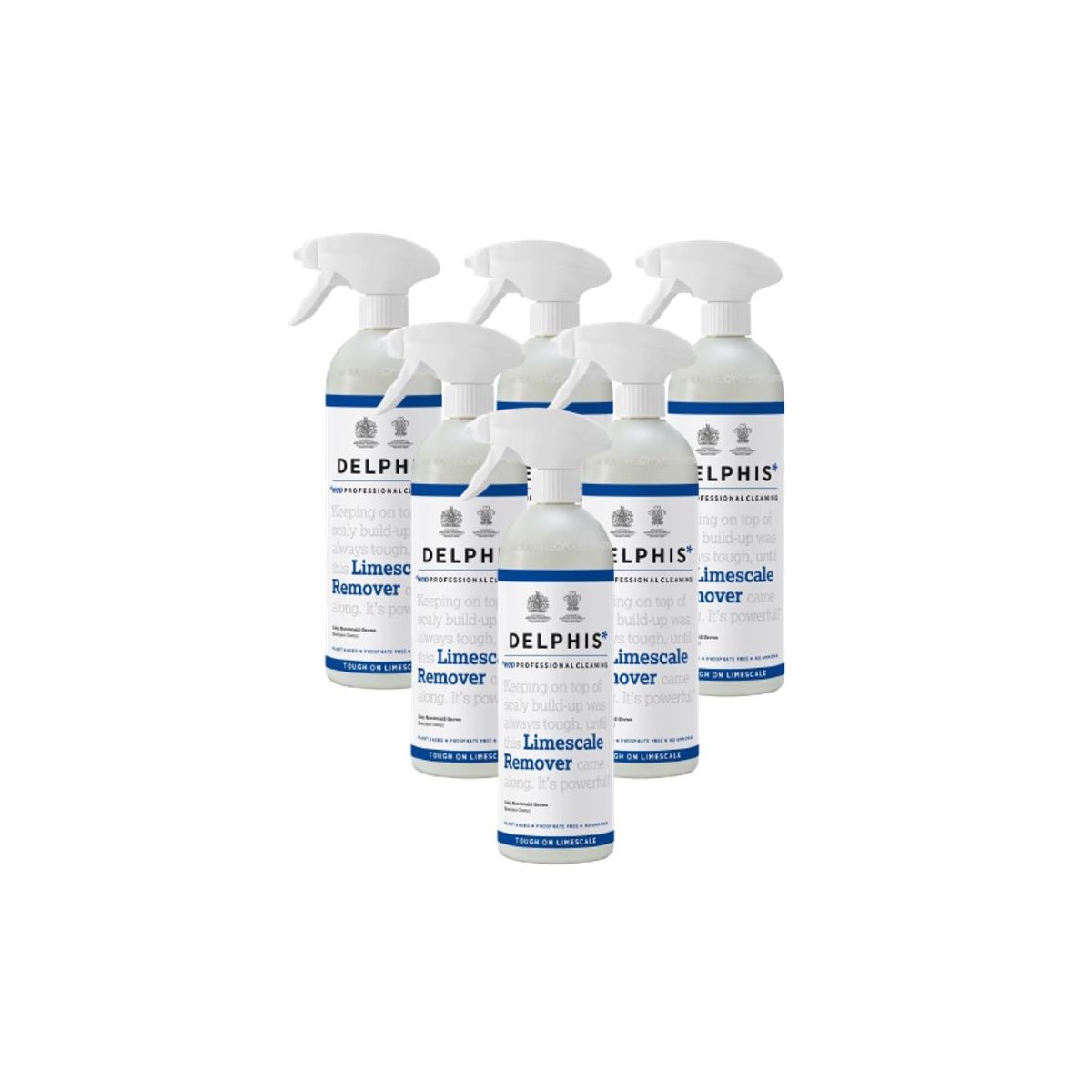 Case of 6 x Delphis Eco Professional Cleaning Limescale Remover Spray 700ml 