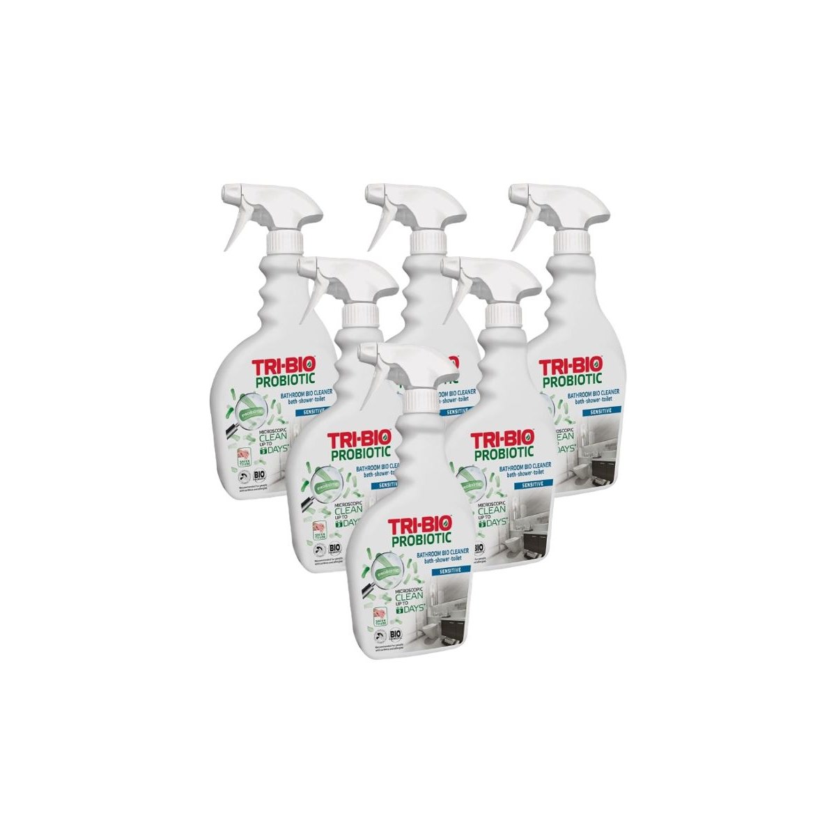 Case of 6 x Tri-Bio Probiotic Bathroom Bio Cleaner Spray 420ml
