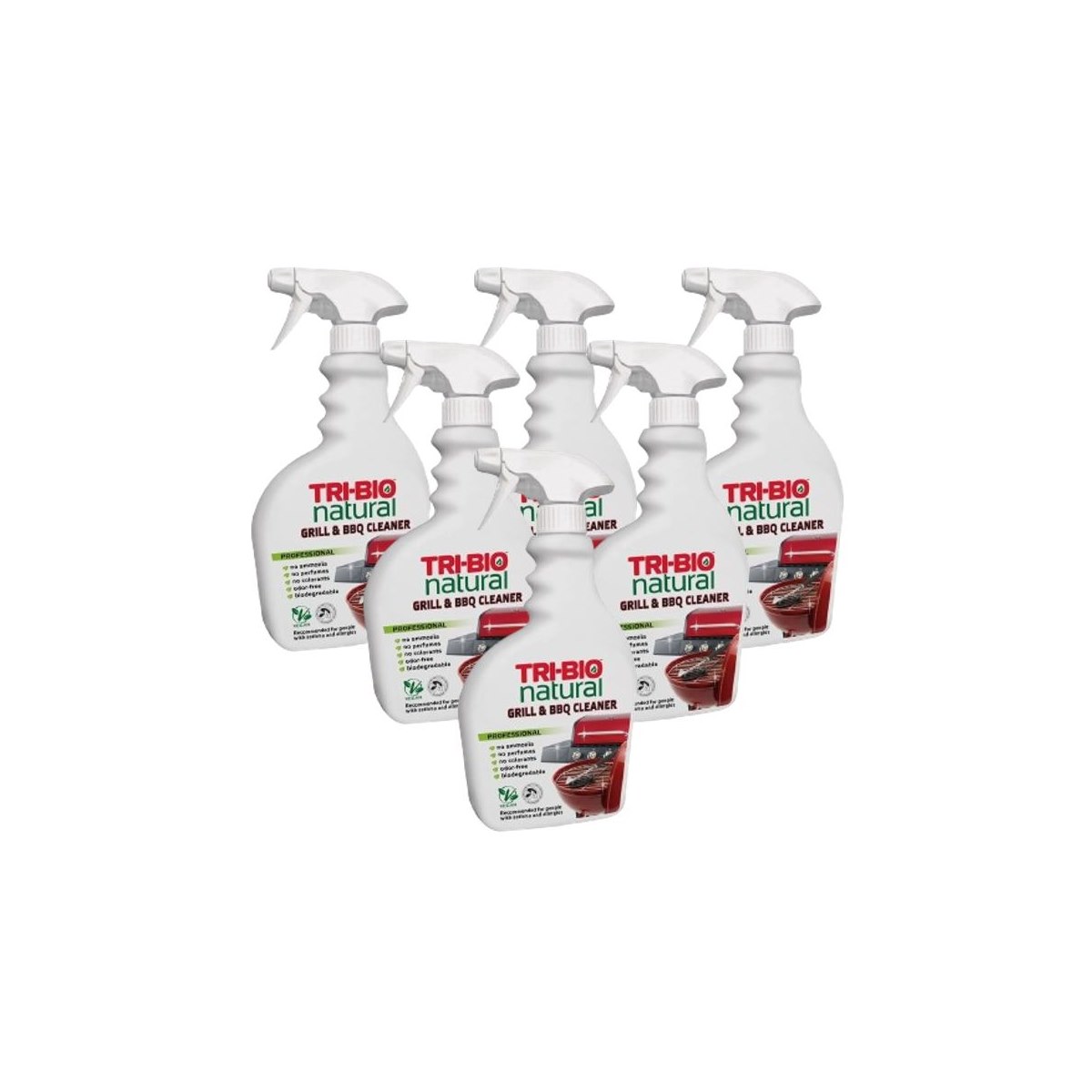Case of 6 x Tri-Bio Eco Natural Grill and BBQ Cleaner Spray 420ml