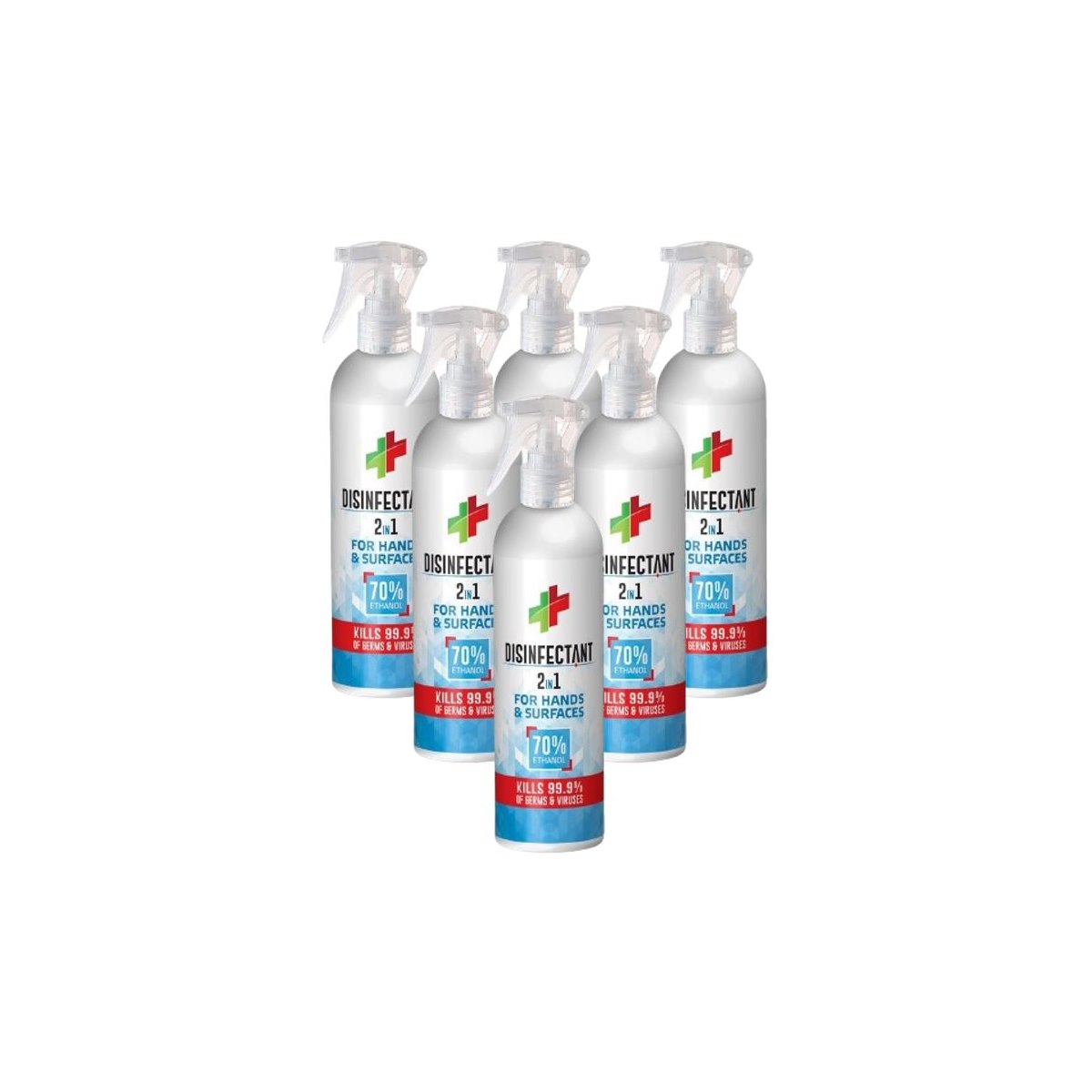 Case of 6 x Tri-Bio 2 in 1 Disinfectant for Hands and Hard Surfaces Travel Spray 100ml