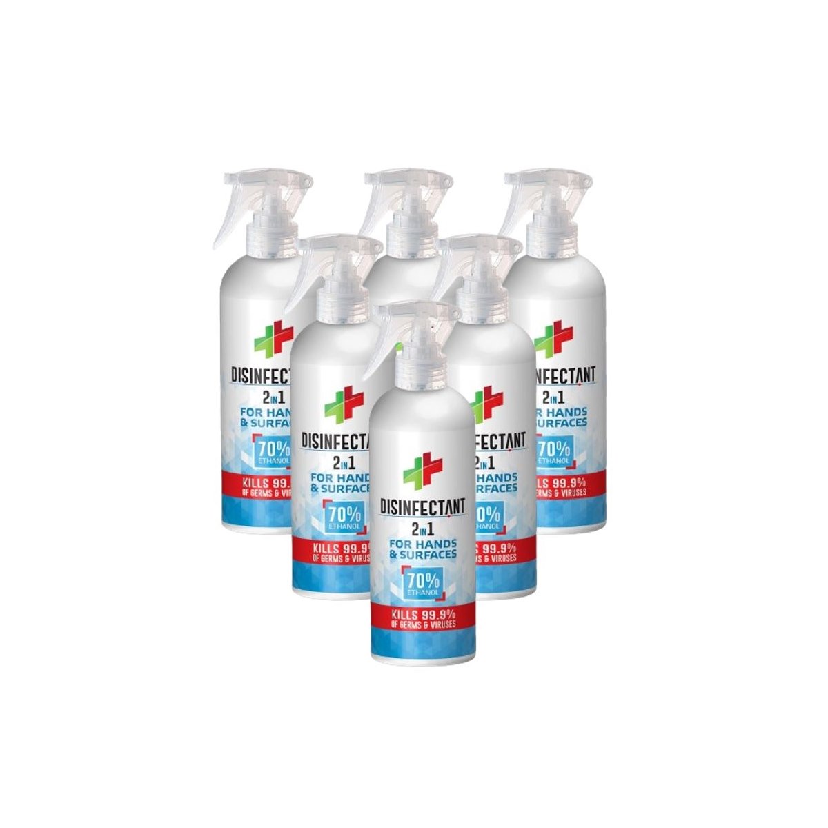 Case of 6 x Tri-Bio 2 in 1 Disinfectant for Hands and Hard Surfaces 200ml