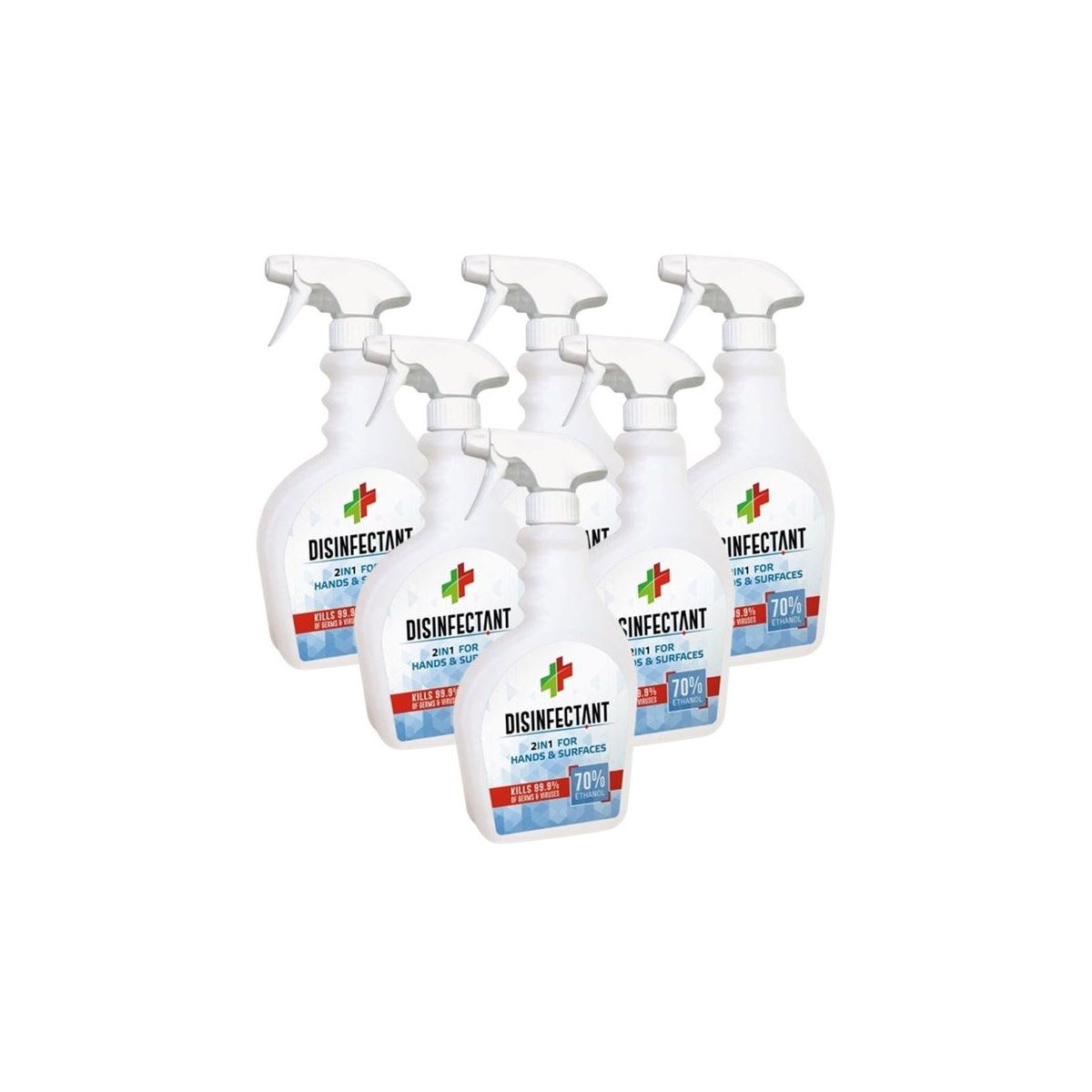 Case of 6 x Tri-Bio 2 in 1 Disinfectant for Hands and Hard Surfaces Spray 420ml