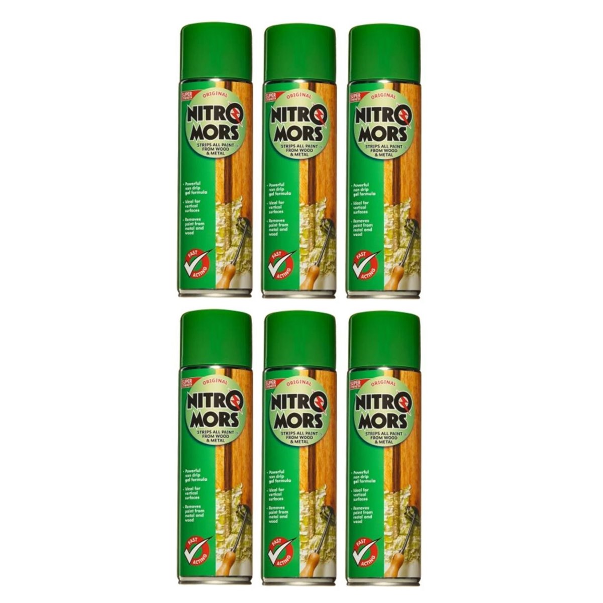 Case of 6 x NitroMors All Purpose Paint and Varnish Remover Spray 500ml
