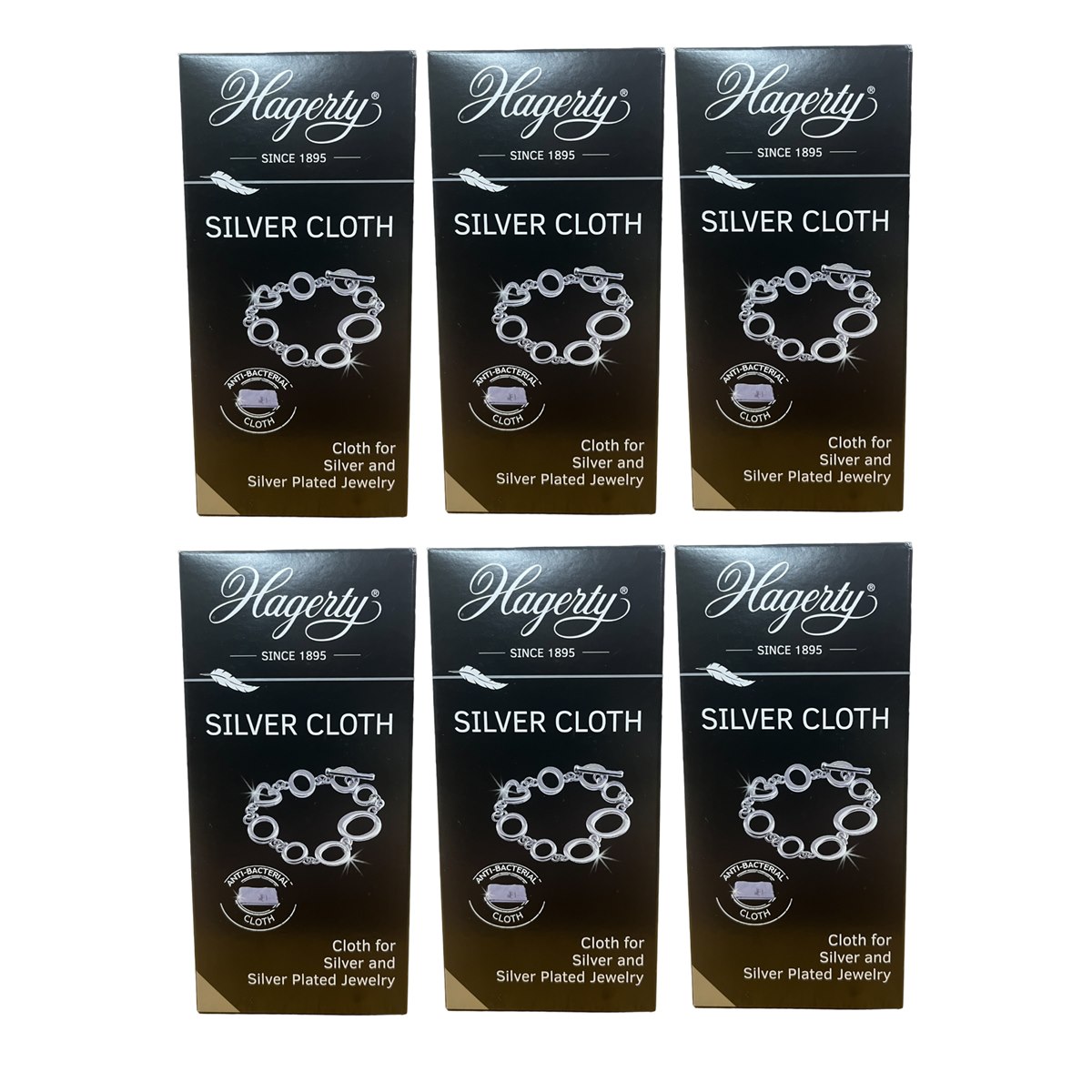 Case of 6 x Hagerty Anti-Bacterial Silver Cleaning Cloth