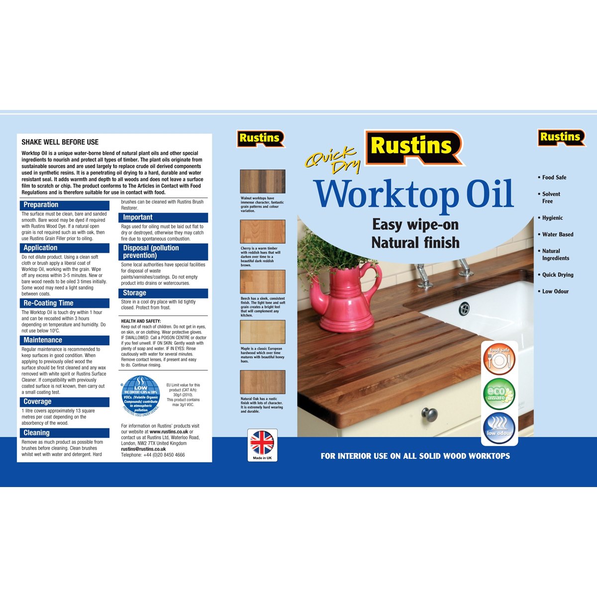 High Quality Oil for Wooden Worktops