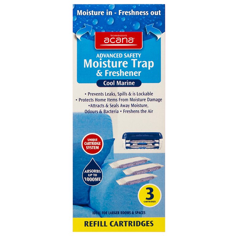 Pack of 3 REFILLS for the Acana Advanced Safety Moisture Trap & Freshener 3128-1