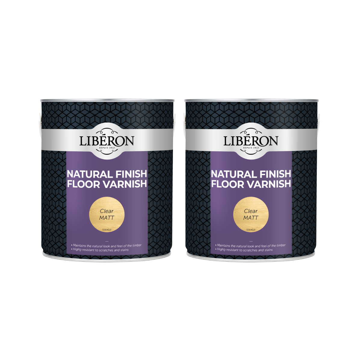 Case of 2 x Liberon Natural Finish Floor Varnish Clear Matt Soft Sheen 2.5 Litre