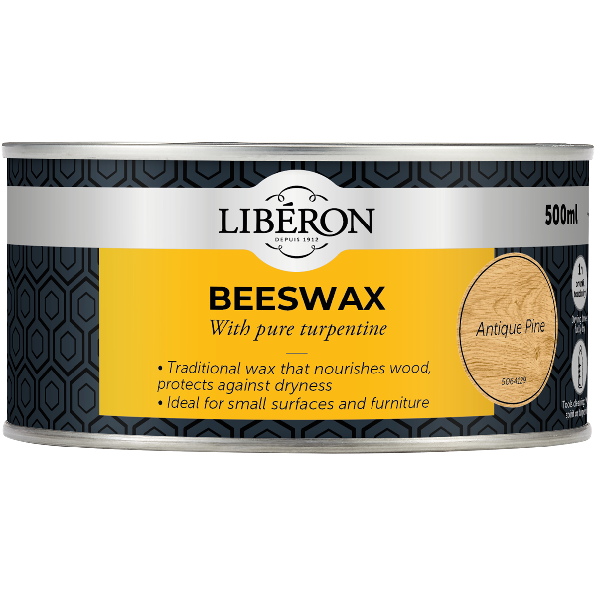 Liberon Beeswax Paste with Pure Turpentine Antique Pine 500ml