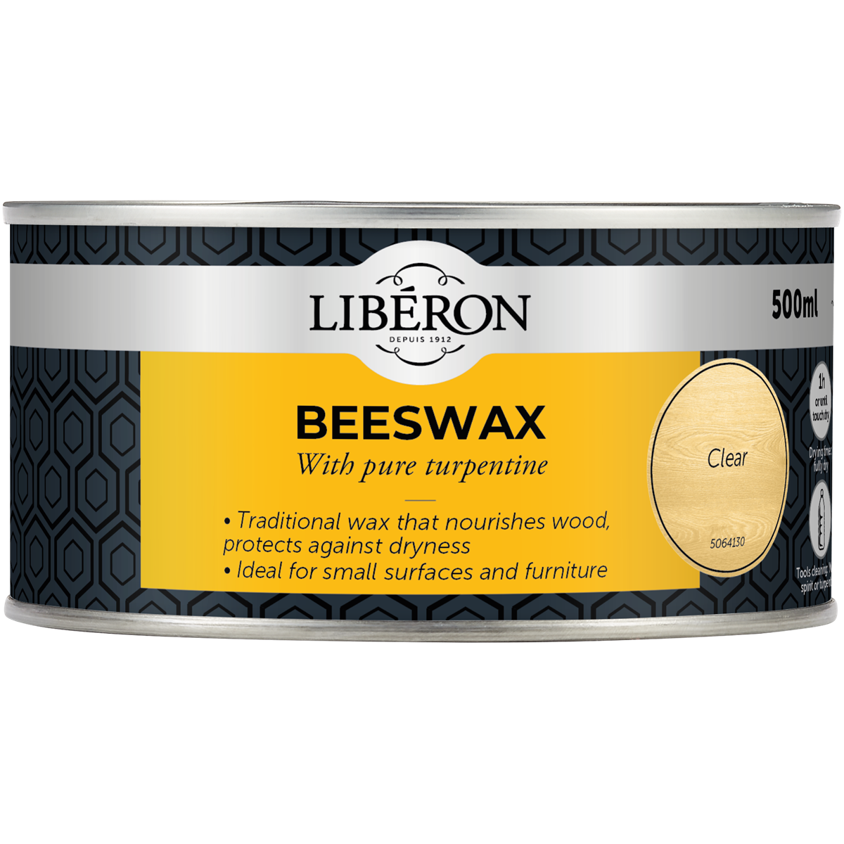Liberon Beeswax Paste with Pure Turpentine Clear 500ml