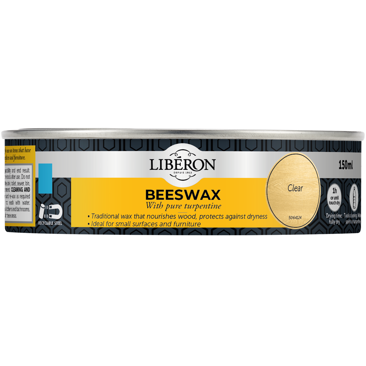 Liberon Beeswax Paste with Pure Turpentine Clear 150ml