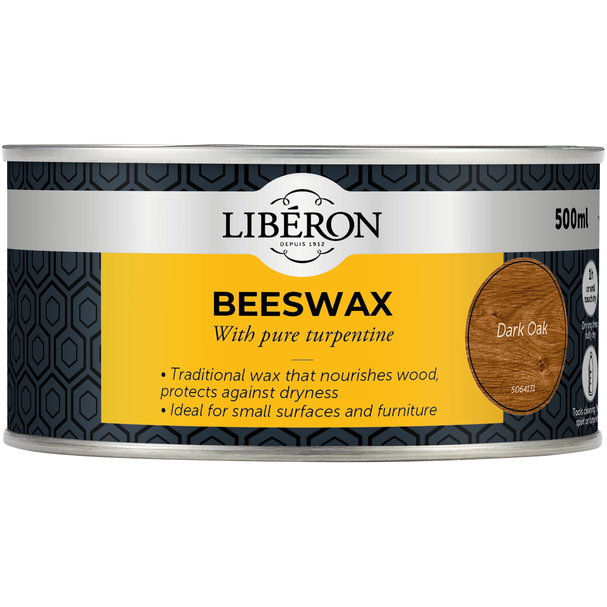 Liberon Beeswax Paste with Pure Turpentine Dark 500ml