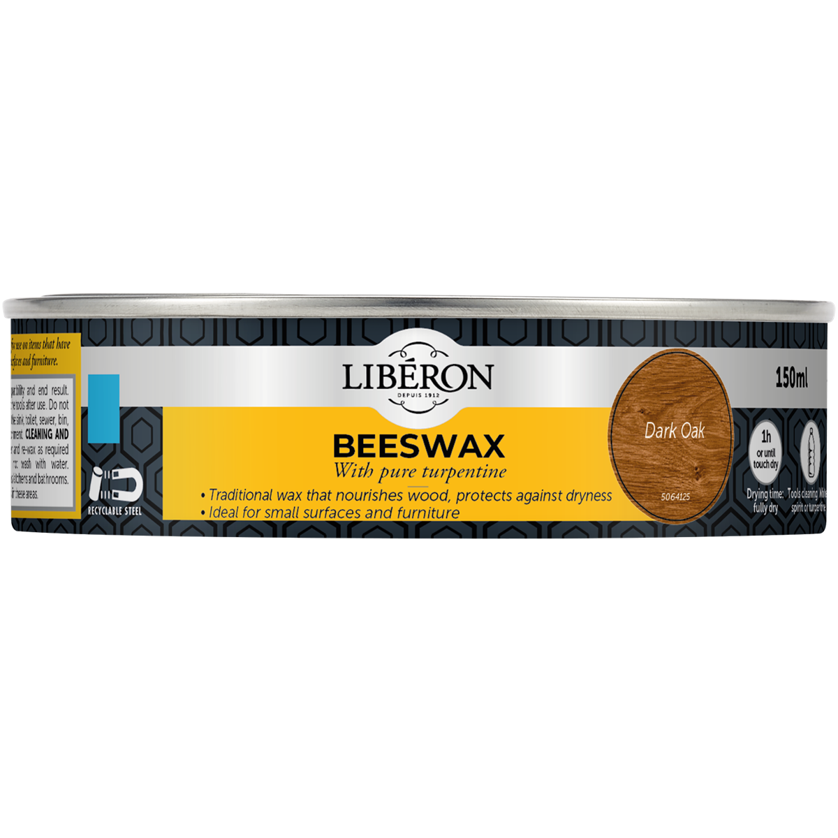 Liberon Beeswax Paste with Pure Turpentine Dark 150ml
