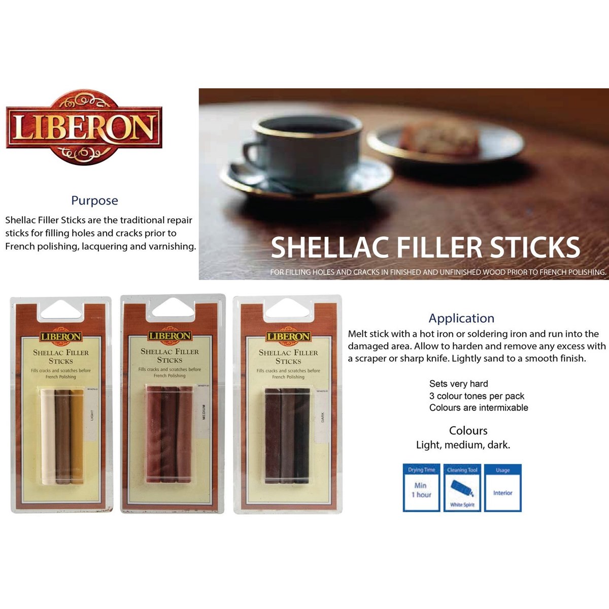 Where to Buy Liberon Shellac Filler Sticks