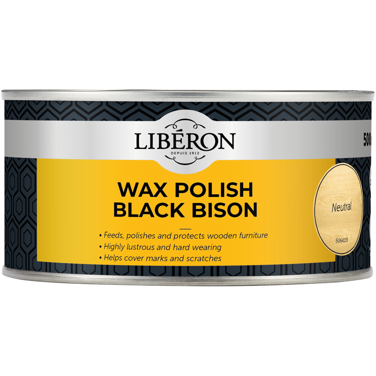 Liberon Black Bison Paste Wax Neutral 500ml