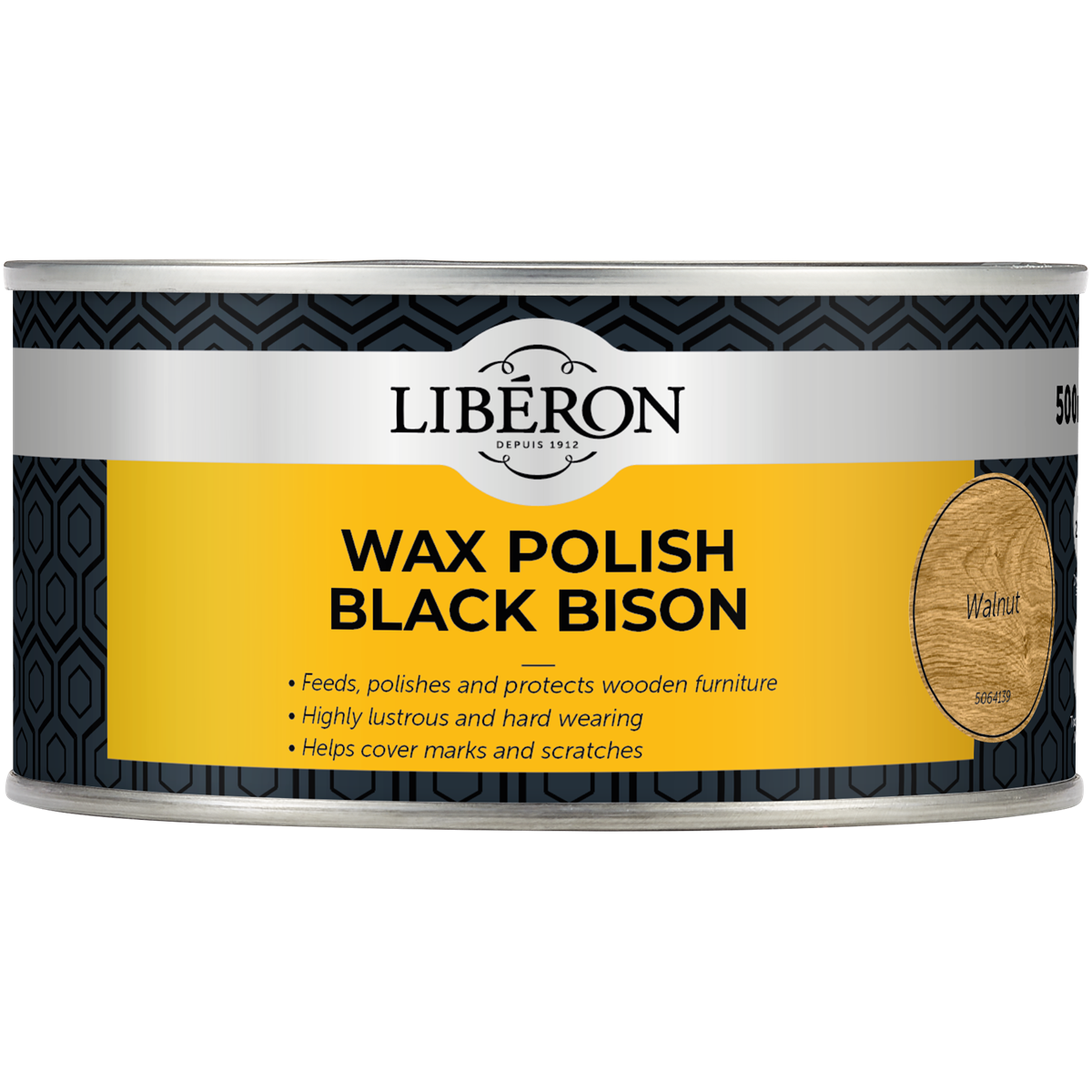Liberon Black Bison Paste Wax Walnut 500ml