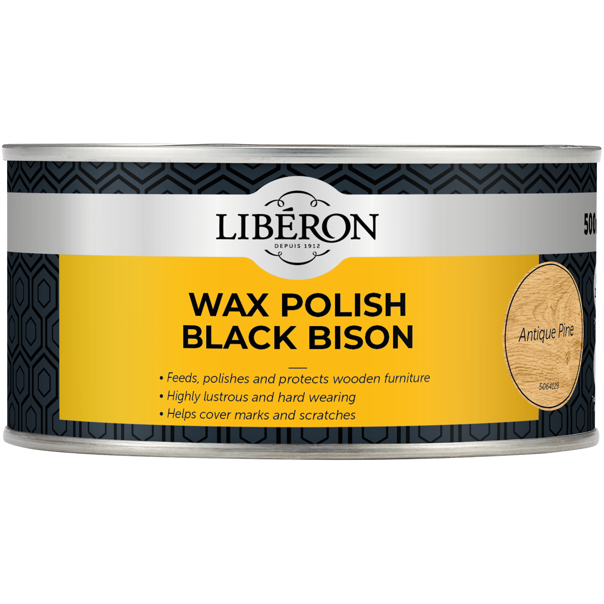 Liberon Black Bison Paste Wax Antique Pine 500ml