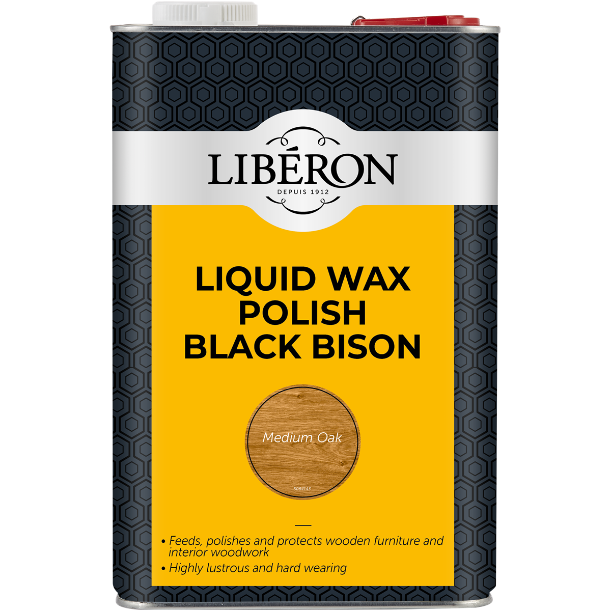 Liberon Black Bison Liquid Wax Medium Oak 5 Litre