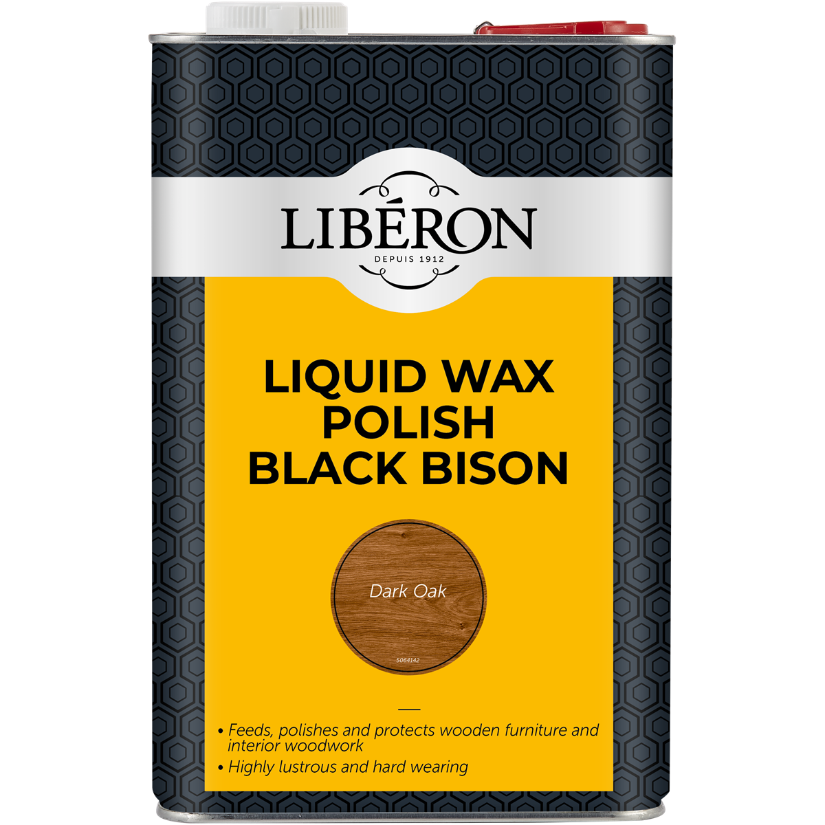 Liberon Black Bison Liquid Wax Dark Oak 5 Litre