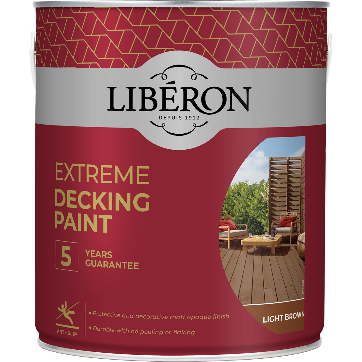 Liberon Extreme Decking Paint Light Brown 2.5L