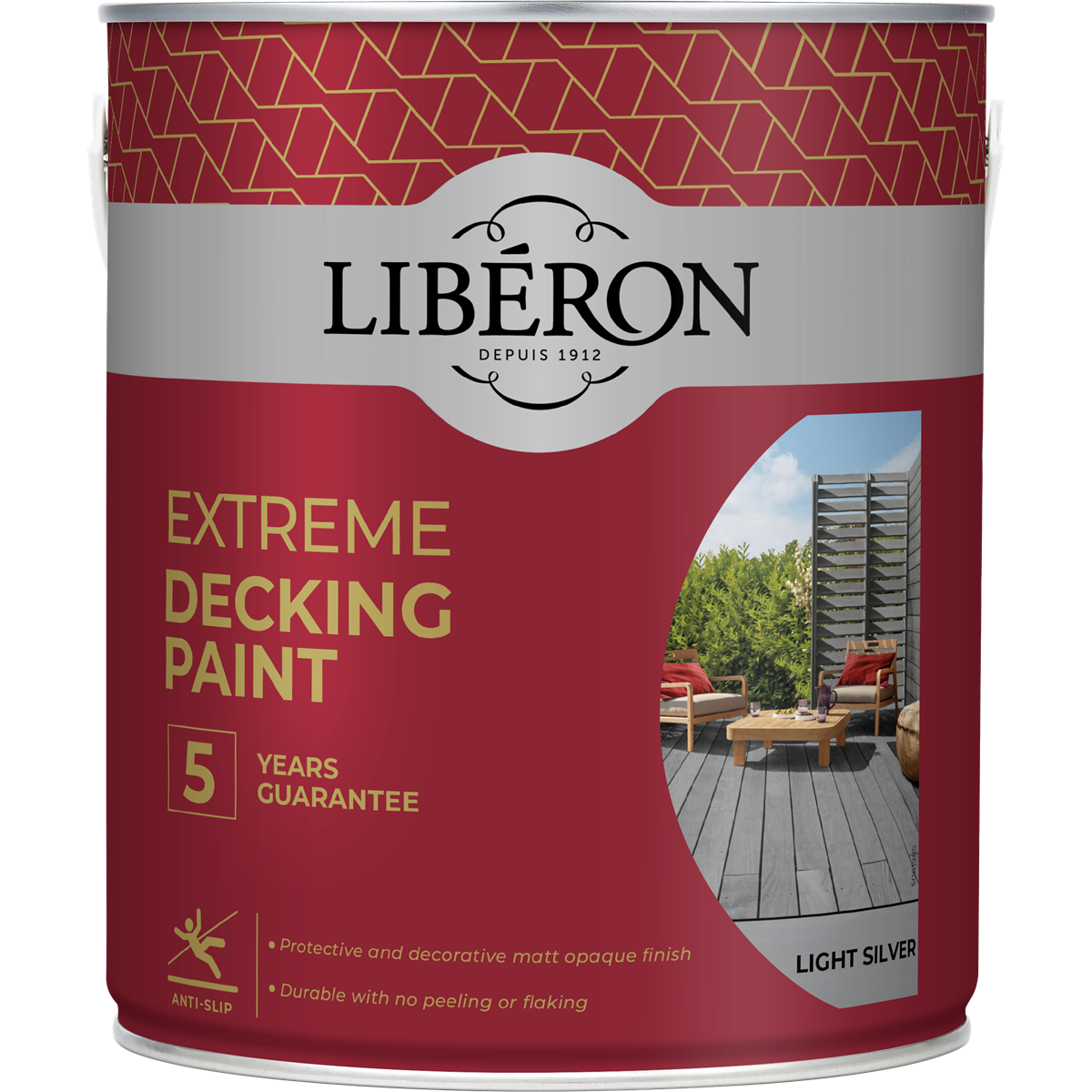 Liberon Extreme Decking Paint Light Silver 2.5L