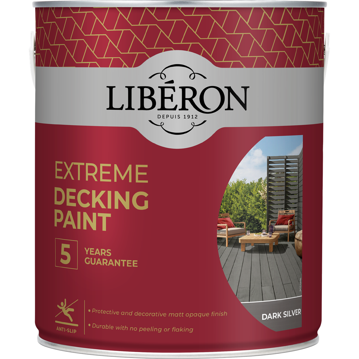 Liberon Extreme Decking Paint Dark Silver 2.5L
