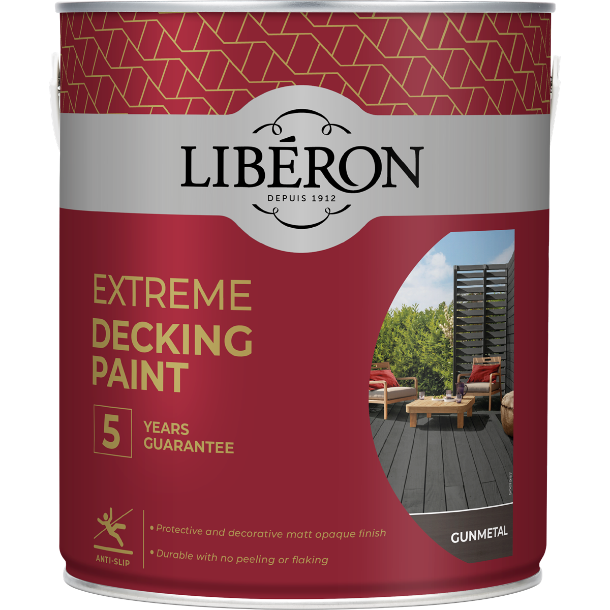 Liberon Extreme Decking Paint Gun Metal2.5L