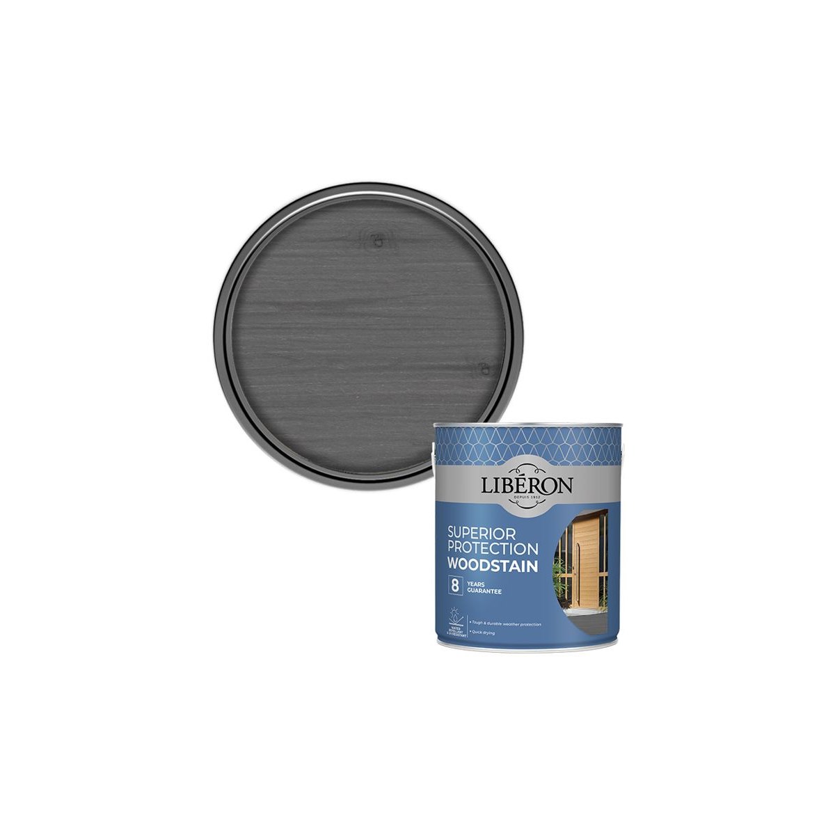 Liberon Superior Protection Woodstain Charcoal 750ml