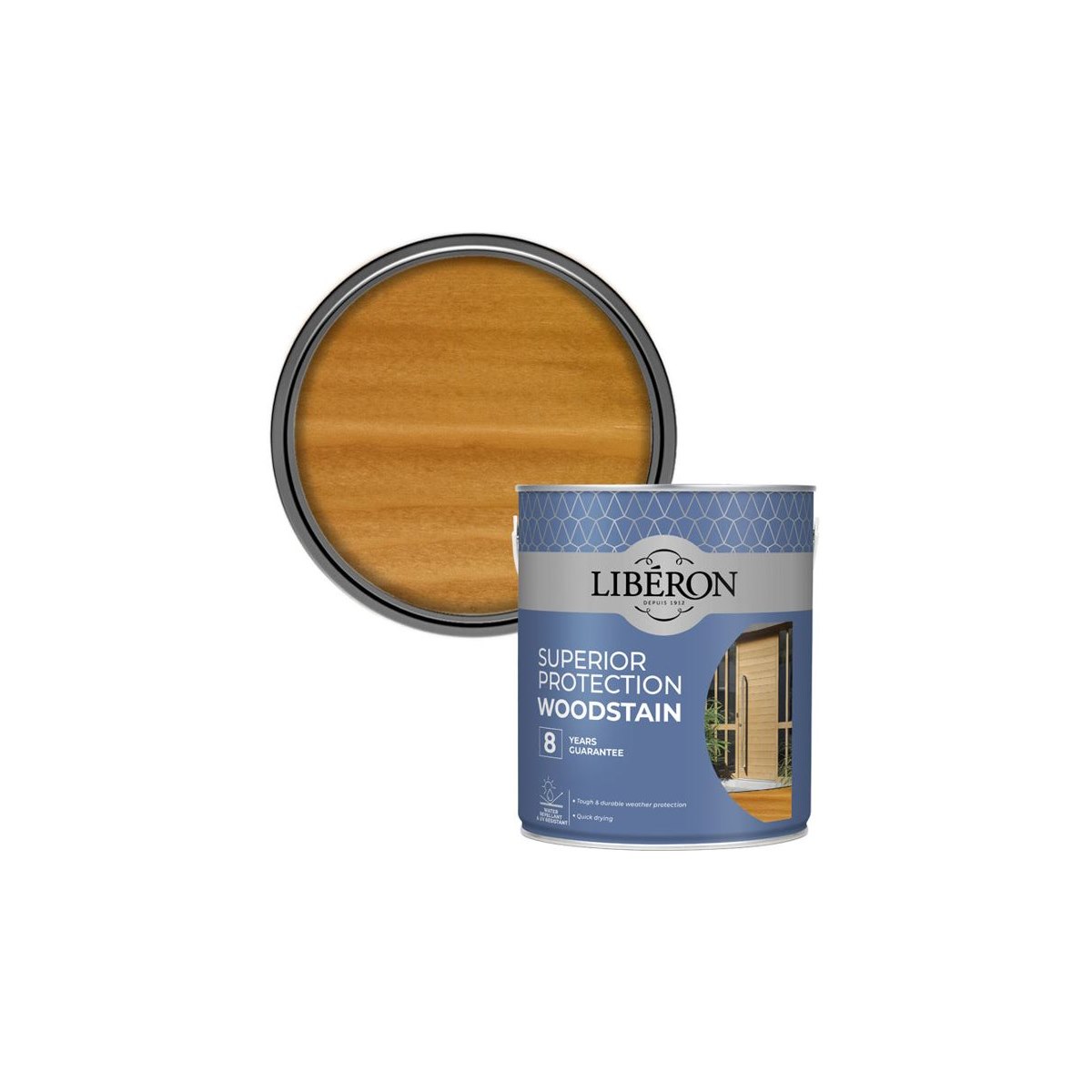 Liberon Superior Protection Woodstain Medium Oak 2.5L
