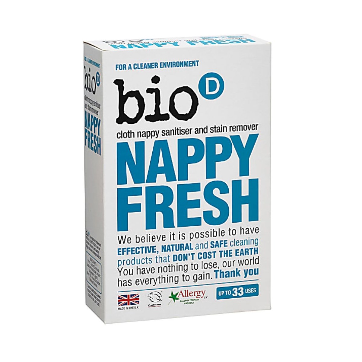Bio-D Non-Bio Nappy Fresh 500g