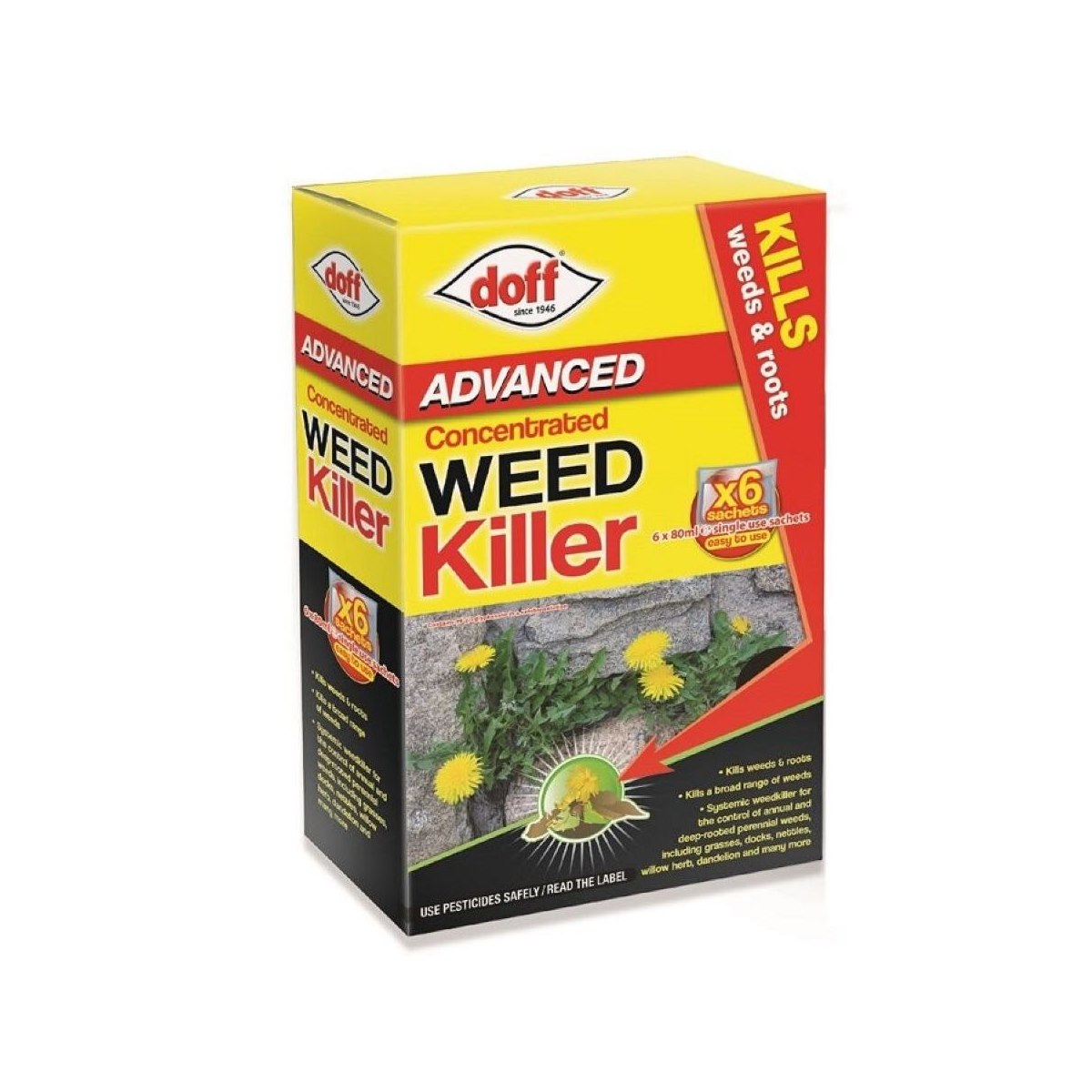 Doff Advanced Concentrated Weedkiller 6 x 80ml