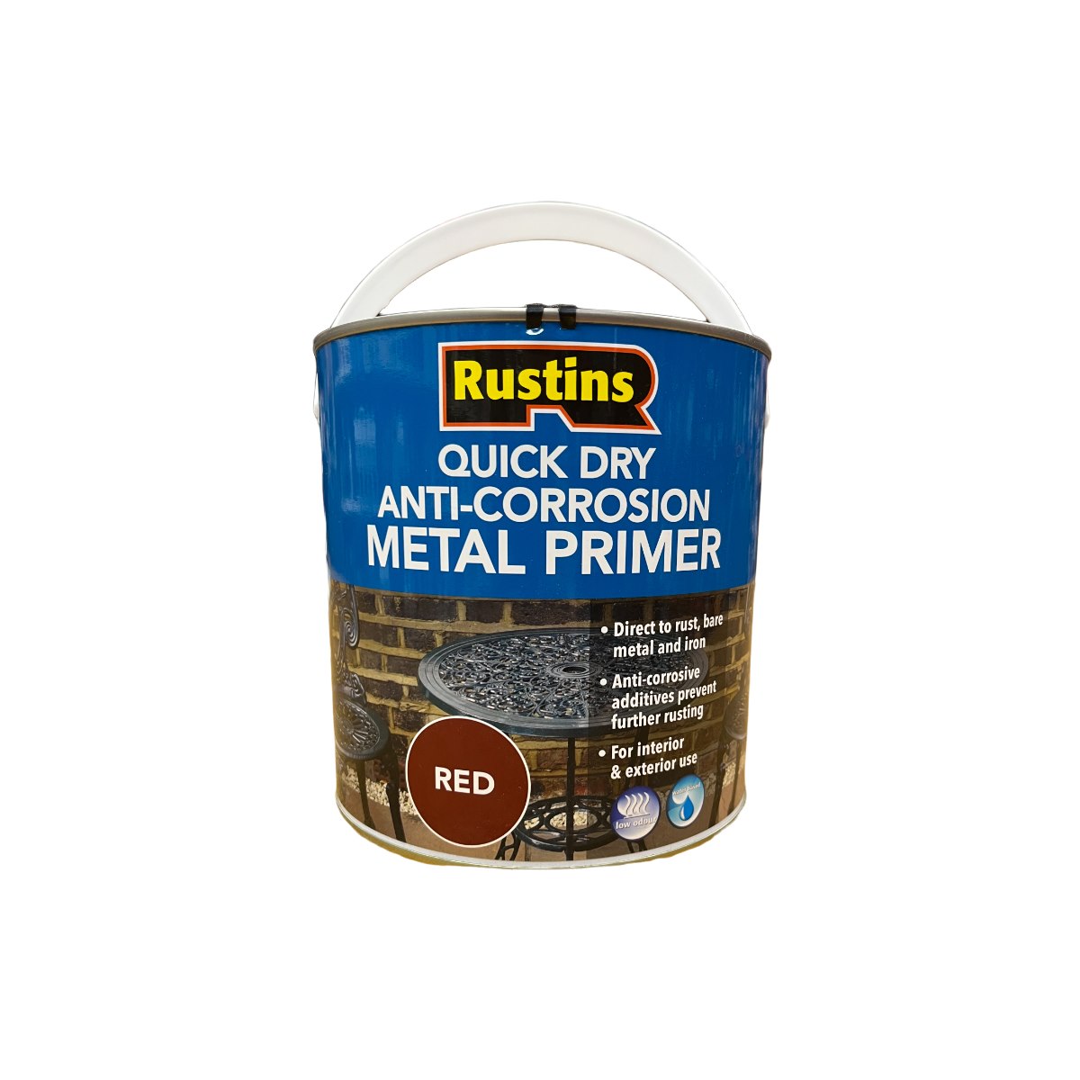 Rustins Quick Dry Anti-Corrosion Metal Primer Red 2.5 Litre