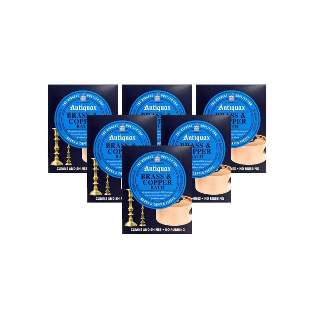 Case of 6 x Antiquax Brass and Copper Bath 5 x 30g Sachets