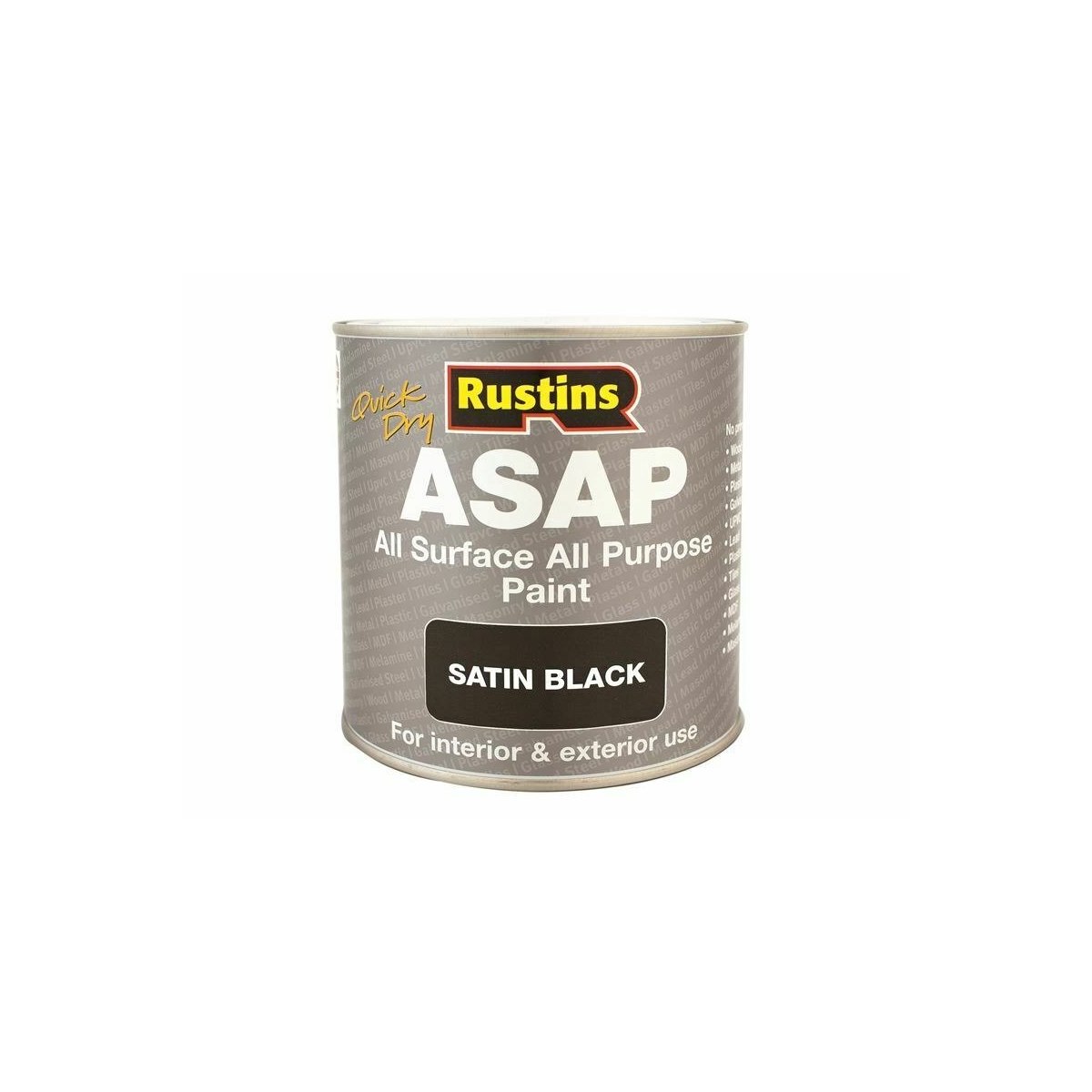 Rustins Quick Dry All Surface All Purpose Paint (ASAP) Black 250ml