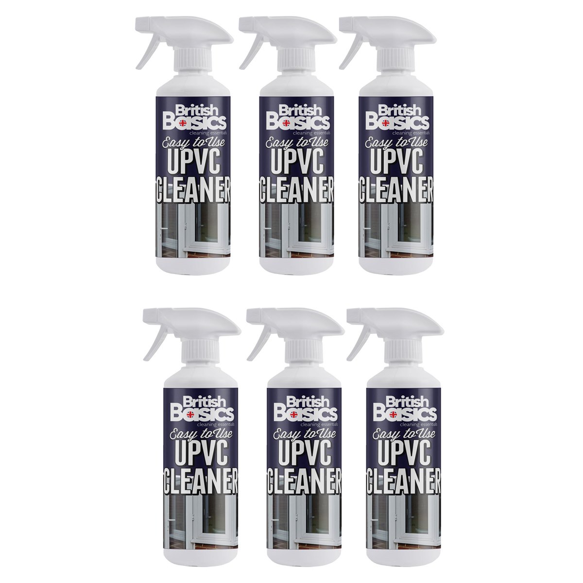 Case of 6 x British Basics UPVC Cleaner Spray 500ml