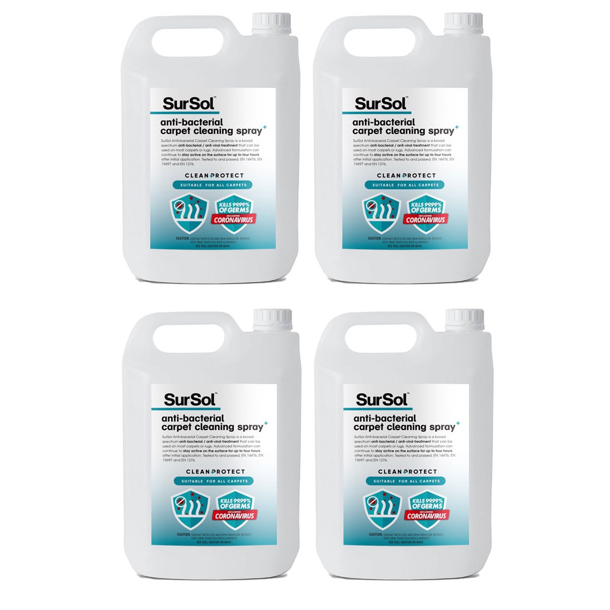 Case of 4 x SurSol Anti-Bacterial Carpet Cleaning Spray Refill 5 Litre