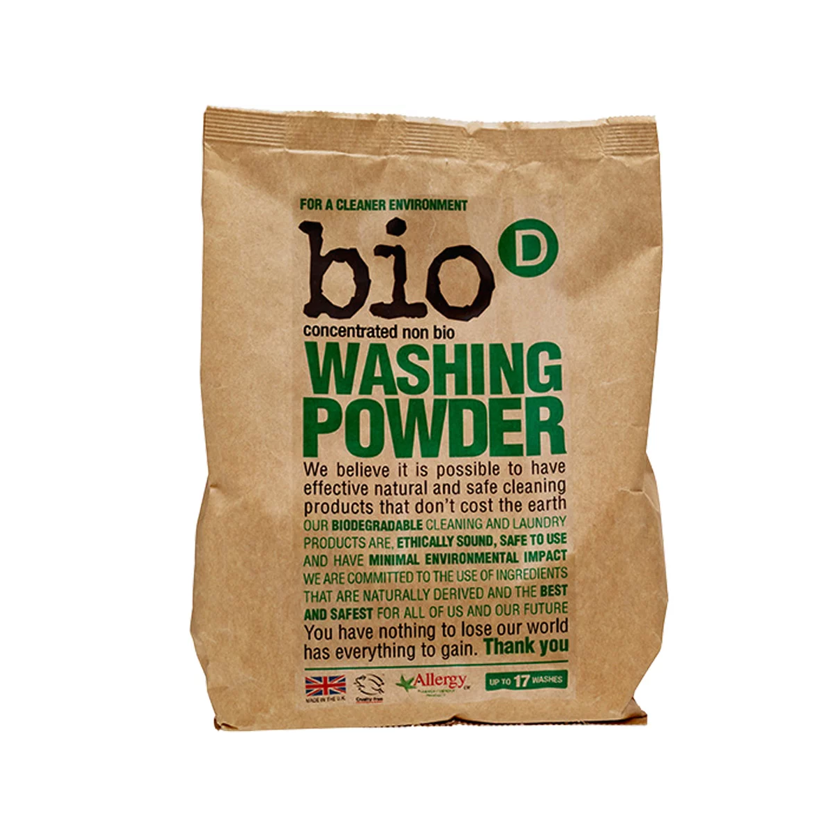 Bio D Concentrated Non Bio Washing Powder 1Kg