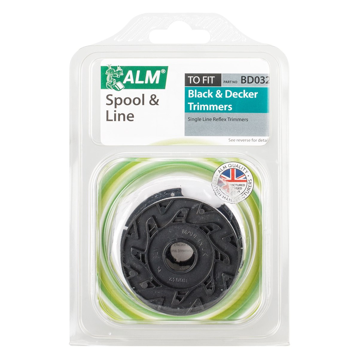 ALM BD032 Spool and Line for Black and Decker Reflex Strimmers (Single Line)