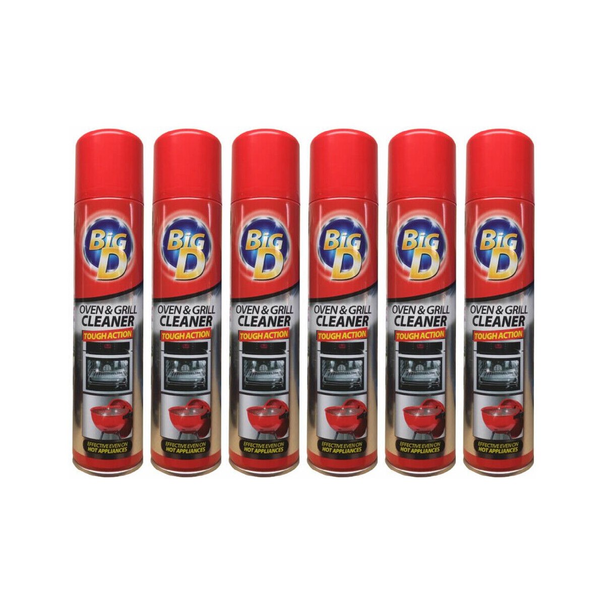 Case of 6 x Big D Oven and Grill Cleaner Spray 300ml