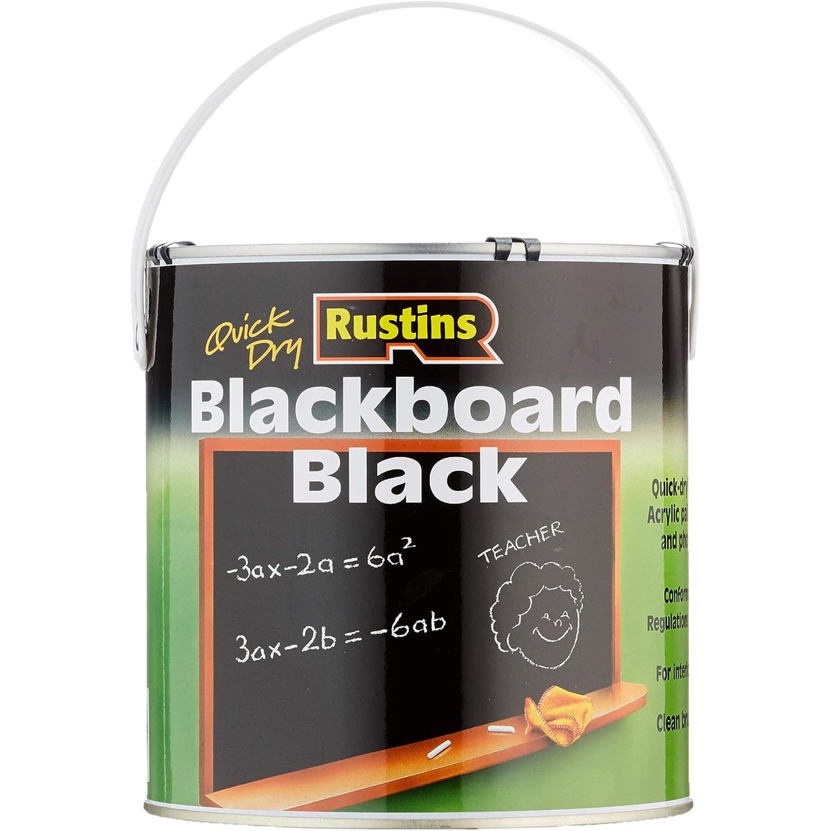 Rustins Quick Dry Blackboard Paint Black 2.5 Litre