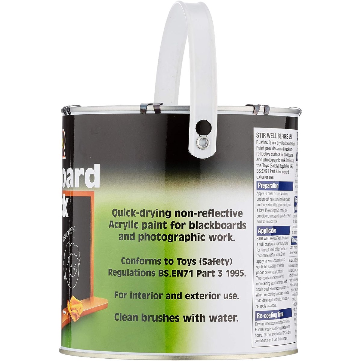 large tin of Paint for creating a blackboard