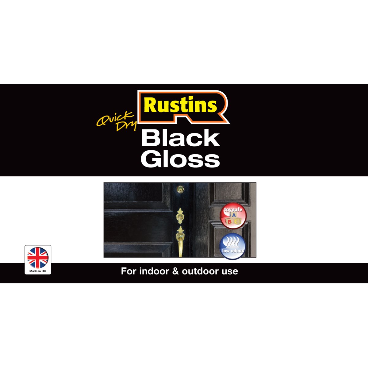 Rustins Quick Dry Black Gloss Paint