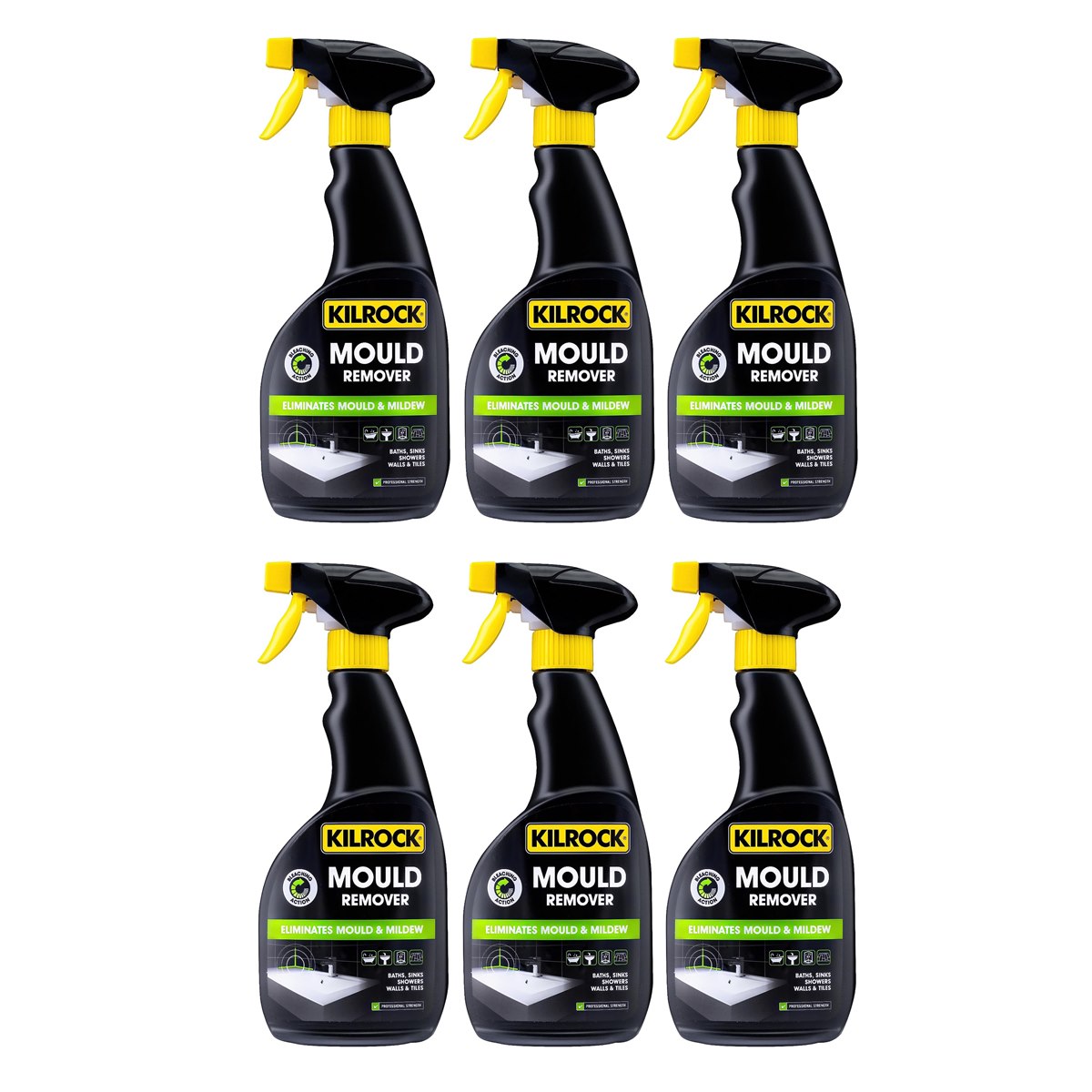Case of 6 x Kilrock Professional Strength Mould Remover Spray