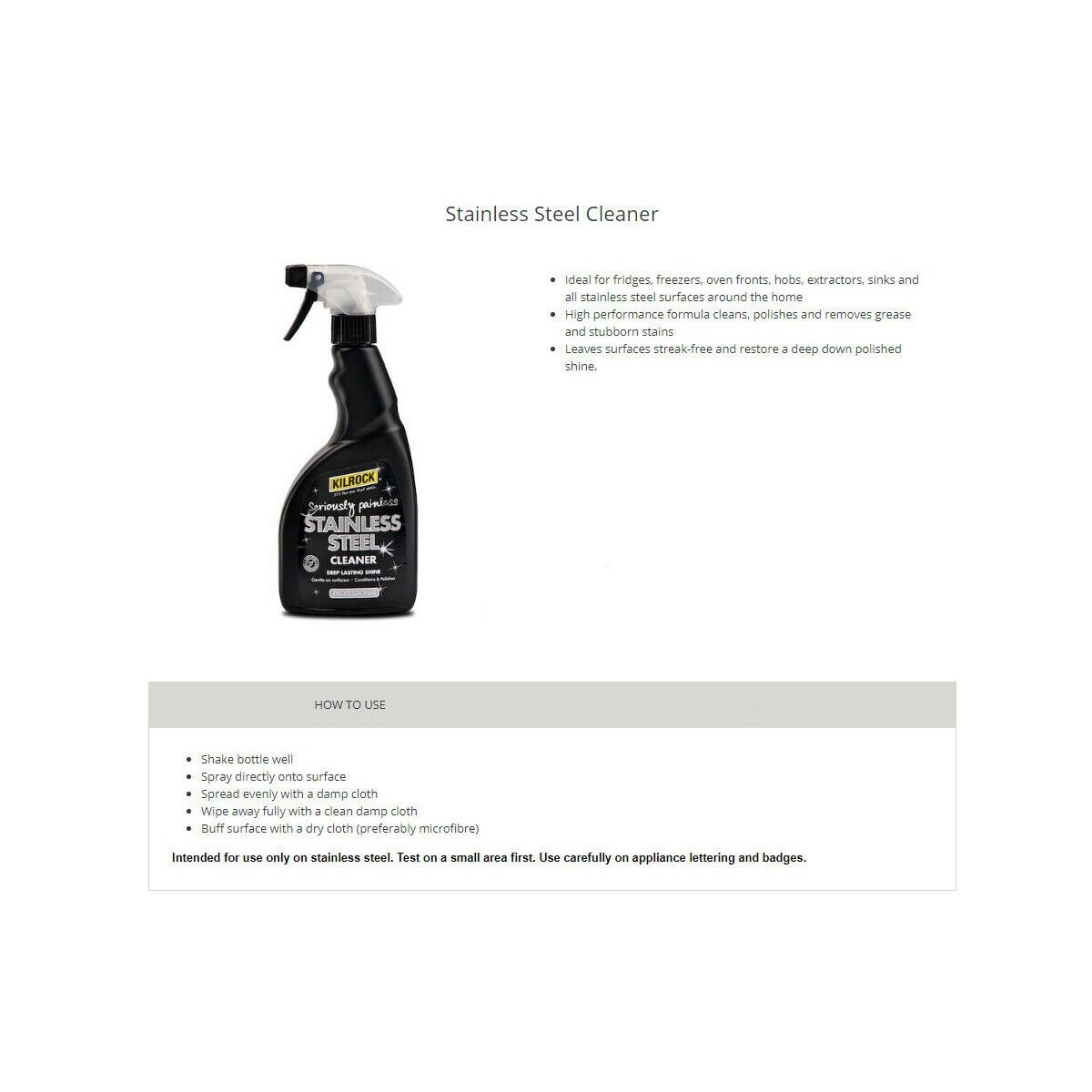 Where to Buy Kilrock Stainless Steel Cleaner